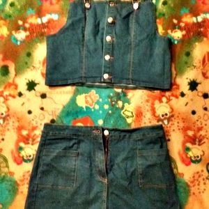 Jean 2 piece outfit